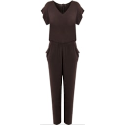 AMISSIMA - MACACAO JERSEY 2 BOLSO M/C - MARROM