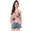 AMISSIMA - REGATA DE CHIFFON ESTAMPADA ALÇA FINA - ROSÊ