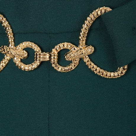 AMISSIMA - VESTIDO ALFAIATARIA CINTO METAL - VERDE