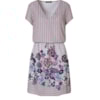 AMÍSSIMA - VESTIDO BLUSADO BARRADO FLORAL FLOWER - AZUL