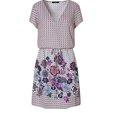 AMÍSSIMA - VESTIDO BLUSADO BARRADO FLORAL FLOWER - AZUL AMÍSSIMA - VESTIDO BLUSADO BARRADO FLORAL FLOWER - AZUL