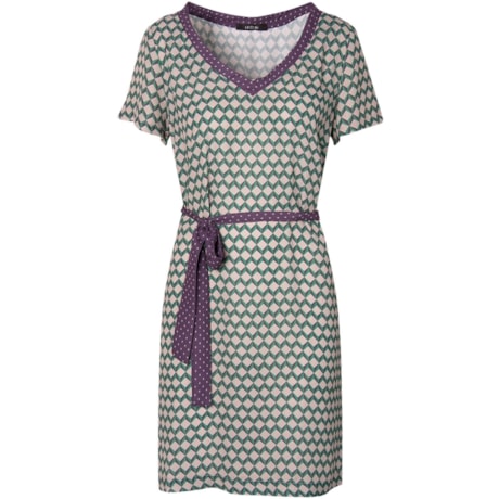 AMÍSSIMA - VESTIDO CHIFFON ESTAMPA GRÁFICA - VERDE