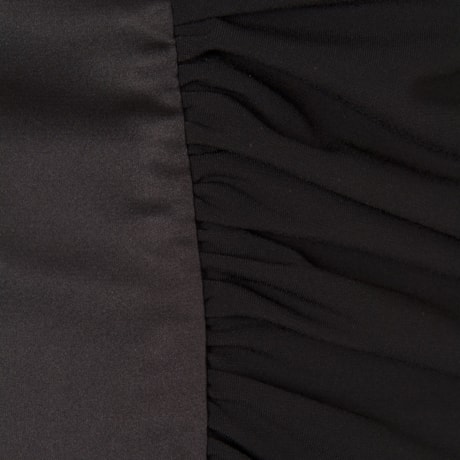AMISSIMA - VESTIDO DRAPEADO DETALHE CETIM - PRETO