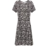 AMISSIMA - VESTIDO EVASÊ ESTAMPA FOLHAS - P&B AMISSIMA - VESTIDO EVASÊ ESTAMPA FOLHAS - P&B