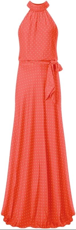vestido coral estampado