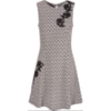 AMISSIMA - VESTIDO MALHA JAQUARD COM GUIPIR - P&B