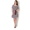 AMISSIMA - VESTIDO SHIFFON FLORAL OMBRO A OMBRO - MARINHO