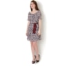 AMISSIMA - VESTIDO SHIFFON FLORAL OMBRO A OMBRO - MARINHO