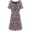 AMISSIMA - VESTIDO SHIFFON FLORAL OMBRO A OMBRO - MARINHO