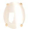 ANEL RESINA OVAL COM GARRAS - BRANCO