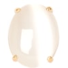 ANEL RESINA OVAL COM GARRAS - BRANCO