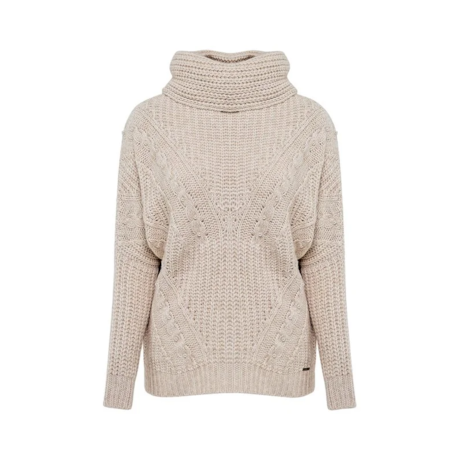 ANSELMI - Blusa  de Tricot Anselmi com Gola Avulsa Bege ANSELMI - Blusa  de Tricot Anselmi com Gola Avulsa Bege