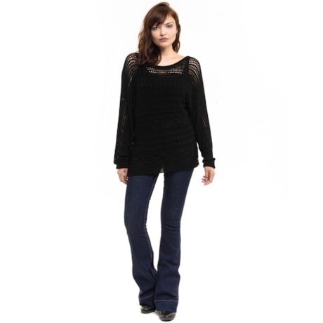 Anselmi - Blusa tricot fita gola canoa - Preto Anselmi - Blusa tricot fita gola canoa - Preto