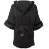 ANSELMI - Capa de Tricot com Cinto e Pele Fake Preto ANSELMI - Capa de Tricot com Cinto e Pele Fake Preto