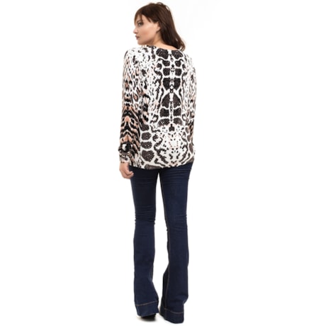 Anselmi - Cardigan Animal Print Branco Anselmi - Cardigan Animal Print Branco
