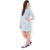ANTHOLOGIA - VESTIDO SHIFFON EST. ESTRELAS M3/4 - AZUL