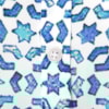 ANTHOLOGIA - VESTIDO SHIFFON EST. ESTRELAS M3/4 - AZUL