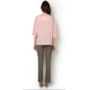 ANTHOLOGIA - BLUSA AMPLA QUADR. DEC.V S/GOLA - NUDE