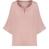 ANTHOLOGIA - BLUSA AMPLA QUADR. DEC.V S/GOLA - NUDE