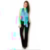 ANTHOLOGIA - BLUSA CETIM CACHE-COEUR CAVADA - CINZA