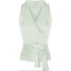 ANTHOLOGIA - BLUSA CETIM CACHE-COEUR CAVADA - CINZA