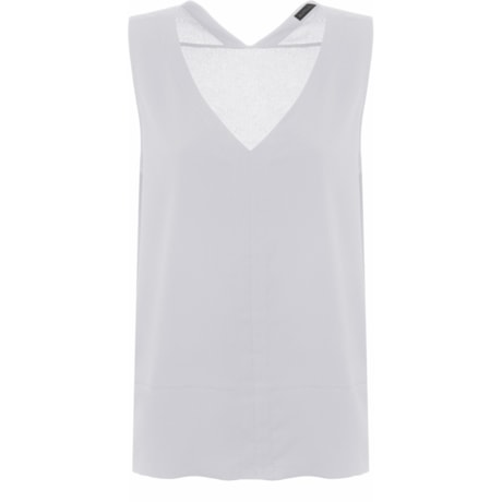 ANTHOLOGIA - REGATA CREPE DECOTE V RECORTES - OFF WHITE