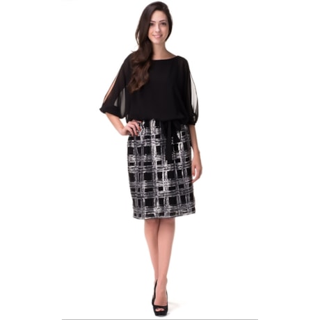 ANTHOLOGIA - VESTIDO BLUSADO BORDADO PAETÊS - PRETO ANTHOLOGIA - VESTIDO BLUSADO BORDADO PAETÊS - PRETO