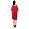 ANTHOLOGIA - VESTIDO SHIFFON C/ SAIA RENDADA M/L - VERMELHO