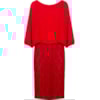 ANTHOLOGIA - VESTIDO SHIFFON C/ SAIA RENDADA M/L - VERMELHO