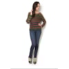 BANANA CAFÉ - BLUSA CROPPED TRICOT MESCLA COLOR C/PAETÊ - VERDE