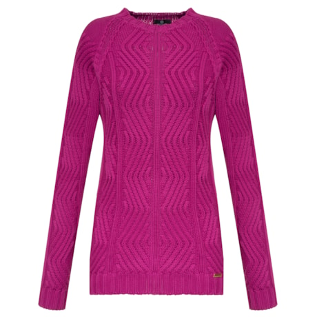 BANANA CAFÉ - BLUSA DE TRICOT TRABALHADO MAGENTA