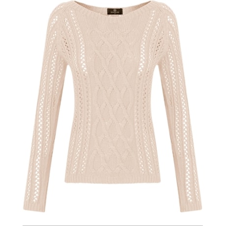 BANANA CAFE - BLUSA TRICOT DEC CANOA M/L - CRU BANANA CAFE - BLUSA TRICOT DEC CANOA M/L - CRU