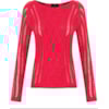 BANANA CAFE - BLUSA TRICOT DEC CANOA M/L - GOIABA