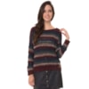 BANANA CAFÉ - BLUSA TRICOT MIX FIOS COM PAETÊ - CRU