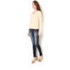 BANANA CAFE - BLUSA TRICOT V TRANÇAS 100% ALGODAO - CRU