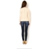 BANANA CAFE - BLUSA TRICOT V TRANÇAS 100% ALGODAO - CRU