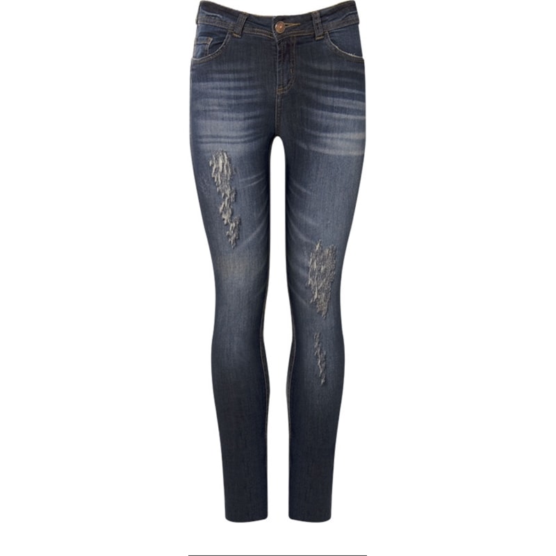 BANANA CAFE - CALÇA JEANS SKINNY RASGADA - JEANS