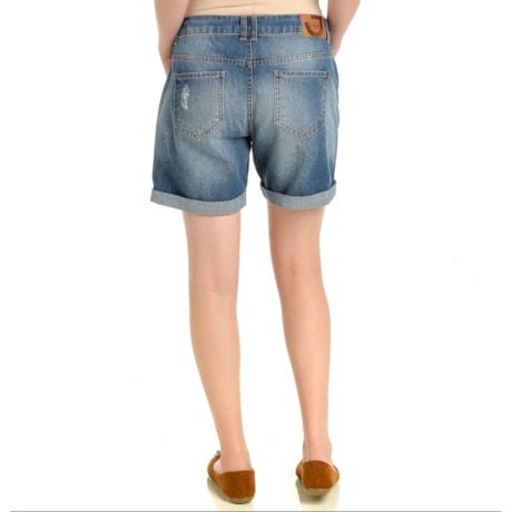 BERMUDA JEANS DZARM  BARRA DOBRADA - JEANS BERMUDA JEANS DZARM  BARRA DOBRADA - JEANS