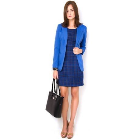 BLAZER POLIVISCOSE M/L 1 BOTÃO COM BOLSO FALSO - OFF WHITE