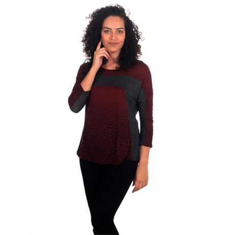 Blusa 3/4 Onça Tricolor Animal Print Blusa 3/4 Onça Tricolor Animal Print