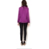 BLUSA ACETINADA GOLA  PADRE 3/BOTÕES FRENTE PREGAS M/L - BRANCO