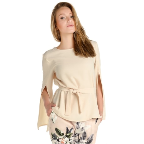BLUSA  ALPHORRIA  CREPE   TRANSPASSE COSTAS - ROSÊ BLUSA  ALPHORRIA  CREPE   TRANSPASSE COSTAS - ROSÊ