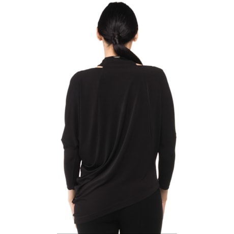 BLUSA ALPHORRIA  GOLA ROLOTE PONTAS - PRETO BLUSA ALPHORRIA  GOLA ROLOTE PONTAS - PRETO