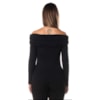 BLUSA ALPHORRIA MAXI GOLA DECOTE CANOA M/L - PRETO BLUSA ALPHORRIA MAXI GOLA DECOTE CANOA M/L - PRETO