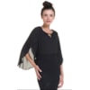 BLUSA AMBICIONE ABERTURA MANGA DETALHE METAL BUSTO - PRETO