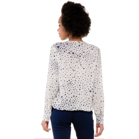 BLUSA AMISSIMA CAHECOUR ESTRELAS - OFF WHITE