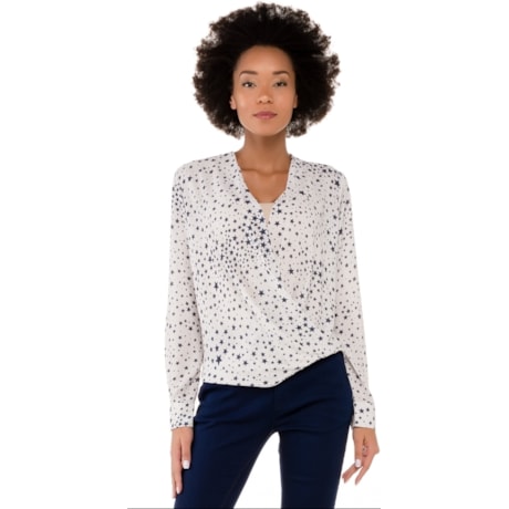 BLUSA AMISSIMA CAHECOUR ESTRELAS - OFF WHITE