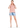 BLUSA AMPLA CAPITOLLIUM MALHA DE COTE CANOA - ROSÊ