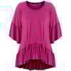 BLUSA AMPLA COM BABADOS KINGSLEY - UVA