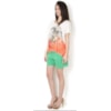 BLUSA AMPLA LEÃO / FLOR - LARANJA